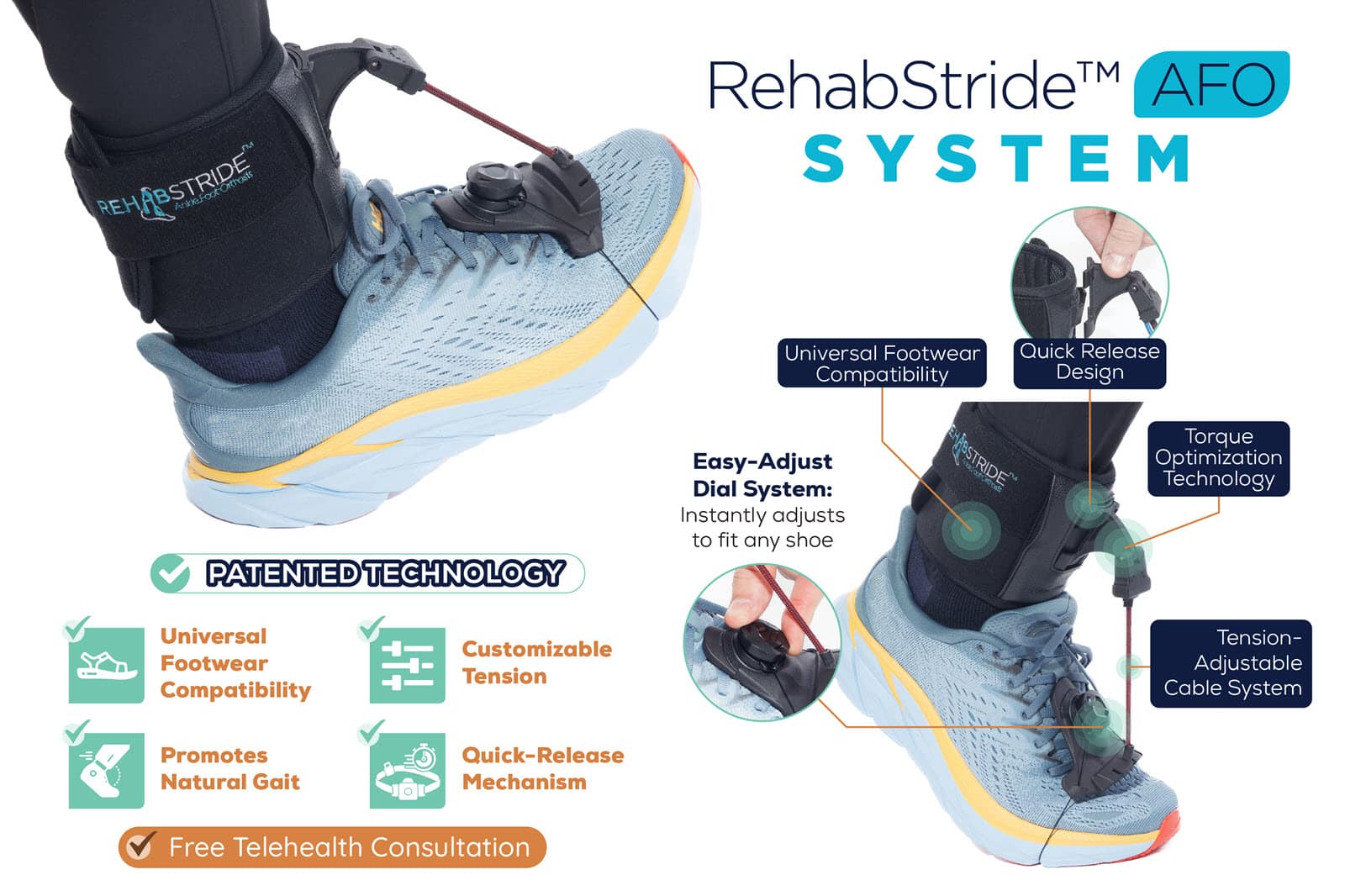 RehabStride AFO—brace for foot drop